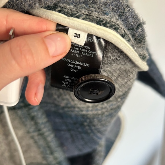 Isabel Marant blue Gabriel coat, size FR 38, cult favourite two years ago - Picture 5 of 8